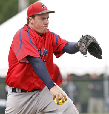 Fastpitch softball erkekler sürahi atmak