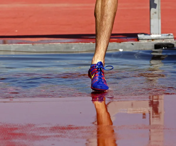 Engelli yarış parça su ayak — Stok fotoğraf