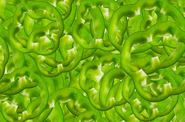 Nakrájené papriky zelené — Stock fotografie