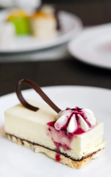 Pastel de queso de arándanos — Foto de Stock