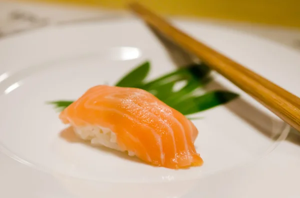 Fresh salmon sushi — Stock Photo, Image