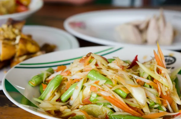Insalata piccante cibo tailandese — Foto Stock