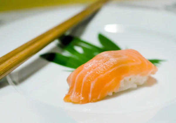 Fresh salmon sushi — Stock Photo, Image