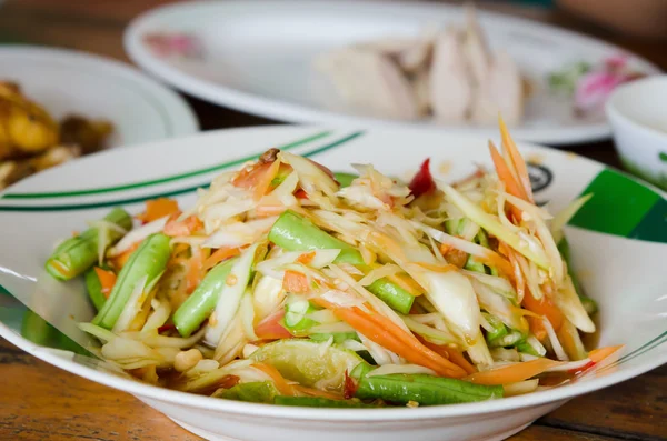 Thaise papaja salade — Stockfoto