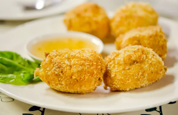 Thai fried shrimp cakes — Stock Photo, Image