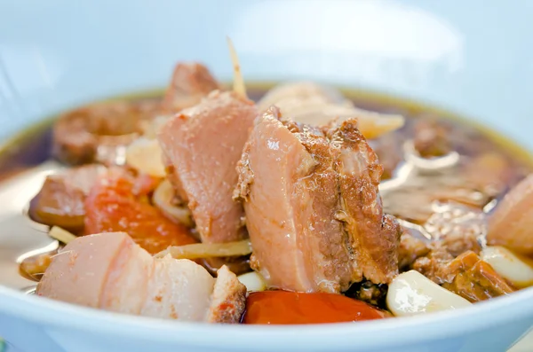 Stewed pork in bowl — Stock Photo, Image