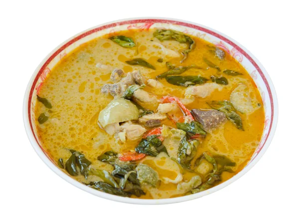 Curry auf weißem Hintergrund — Stockfoto