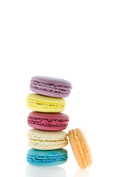 Macaroons franceses coloridos pilha — Fotografia de Stock