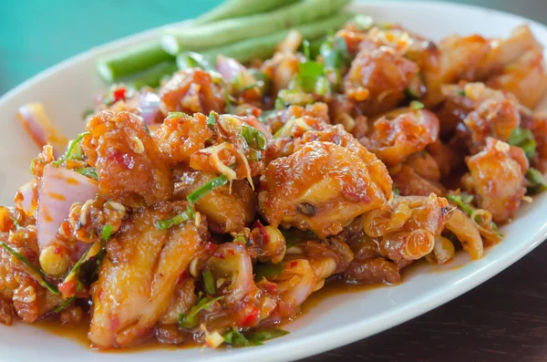 Asian food, stir fried chicken — Stock Photo, Image