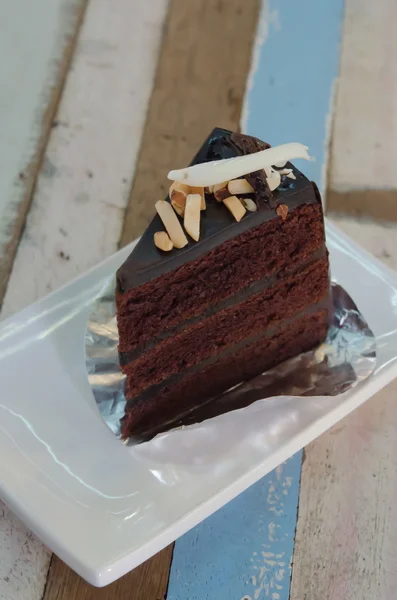 Dark chocolate cake — Stock Photo, Image