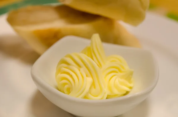 Cheese in bowl — Stock Photo, Image