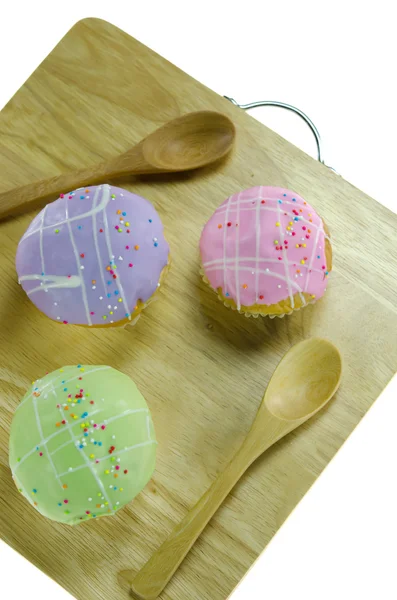 Drie cupcake — Stockfoto
