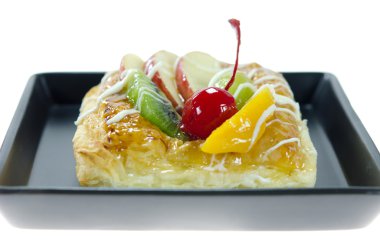 plaka üzerinde tatlı ekmek