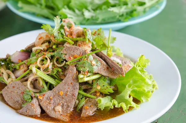 Liver salad ,thai food — Stock Photo, Image