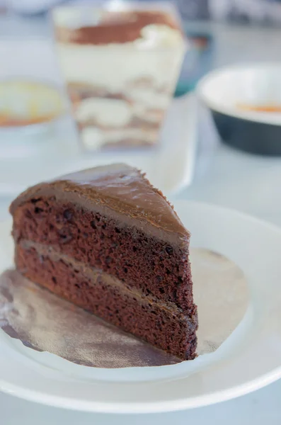 초콜릿 퍼지 케이크 — 스톡 사진