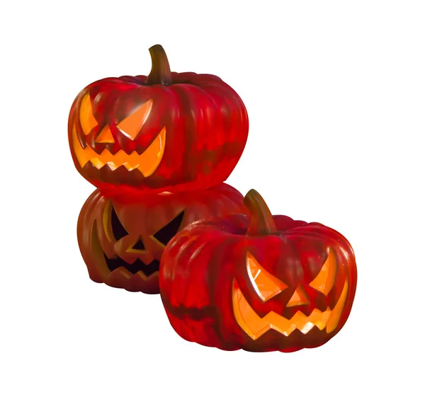 Tres calabazas de halloween —  Fotos de Stock