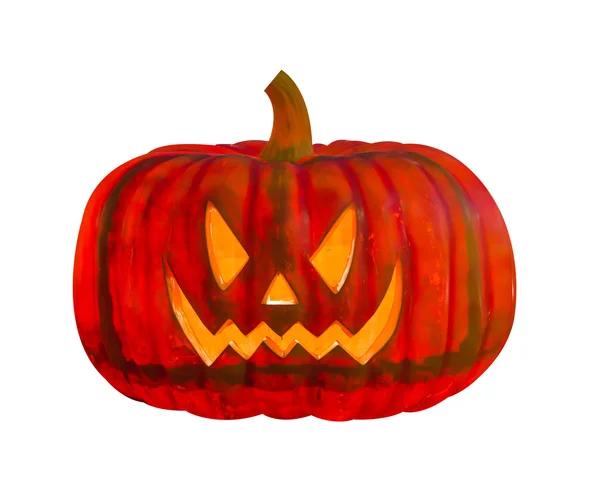 Halloween pumpkin with candle light inside — Stock Photo, Image