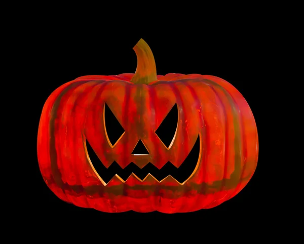 Abóbora de Halloween sobre preto — Fotografia de Stock