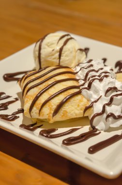 Crêpes auf Teller