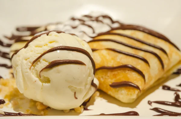 Gelato e crepes — Foto Stock