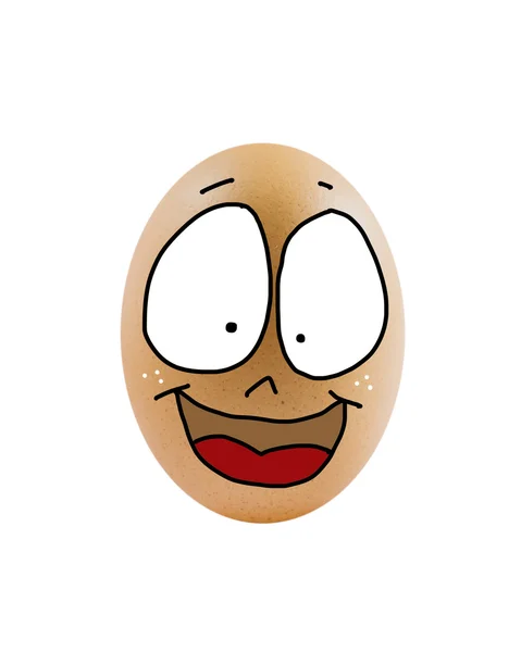 Um ovo sobre o branco — Fotografia de Stock