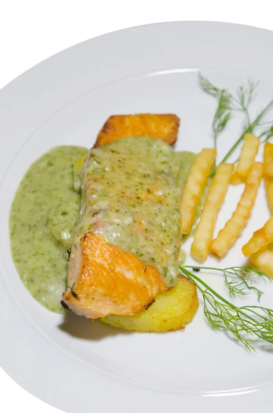 Salmon steak — Stock Photo, Image