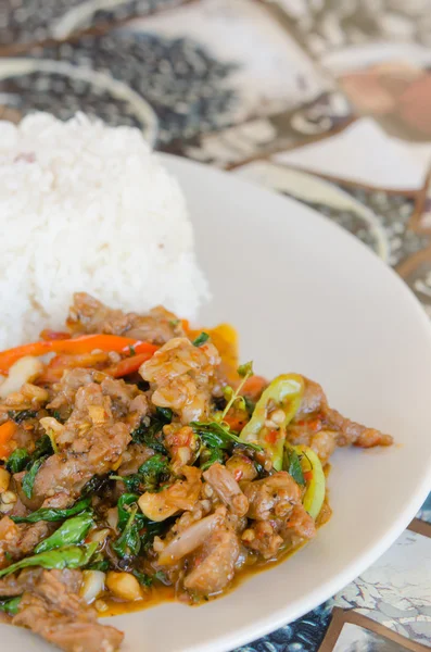 Revuelva la carne frita, la comida picante — Foto de Stock