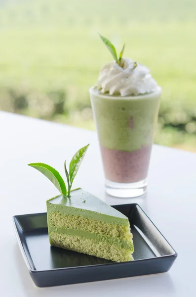 Dessert di tè verde — Foto Stock