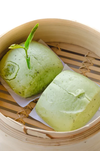 Зелений чай mantou — стокове фото