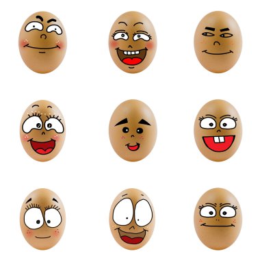 mutlu yüz ile yumurta toplama