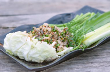 Baharatlı kıyılmış domuz