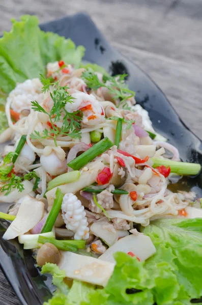 Spicy seafood salad — Stock Photo, Image