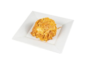 Buharda pilav üzerine Tayland omleti.