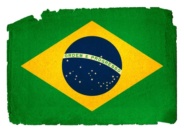 Grungy bayrak - Brezilya — Stok fotoğraf
