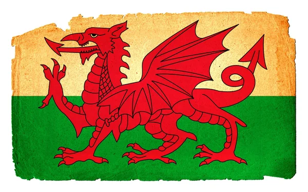 Grungy Flag - Wales — Stock Photo, Image