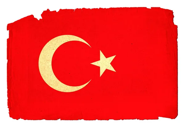 Grungy vlag - Turkije — Stockfoto
