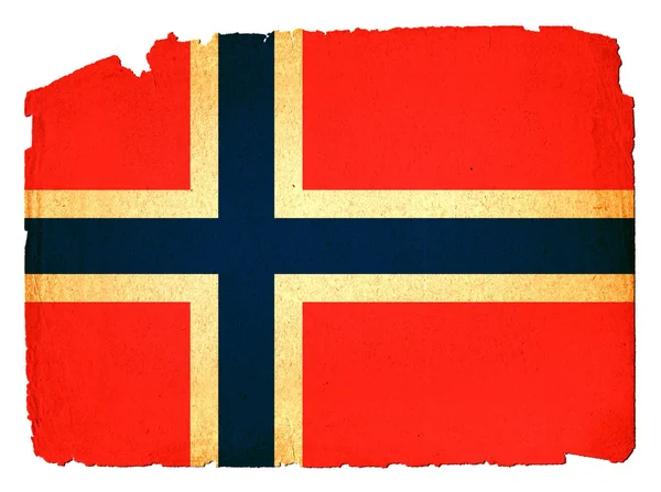 Grungy flagga - Norge — Stockfoto