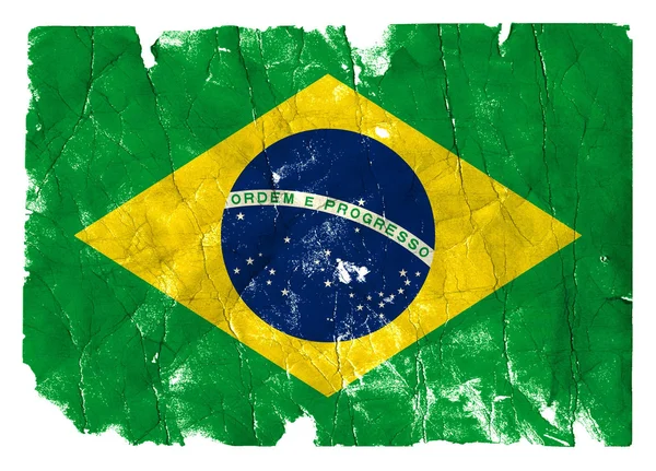 Grungy Flagge - Brasilien — Stockfoto