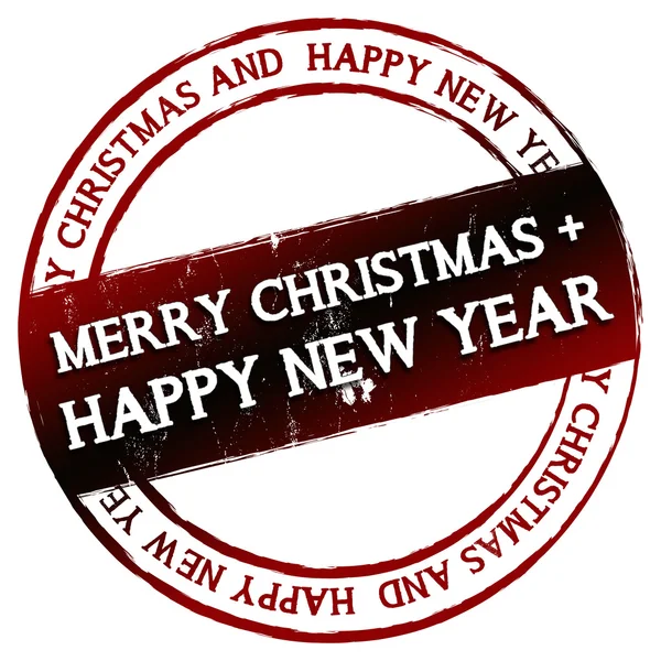 New Stamp - Merry Christmas and happy new year — Stock Photo, Image