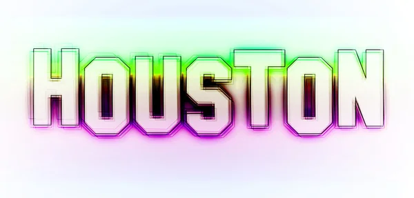 Houston Neonlicht — Stockfoto