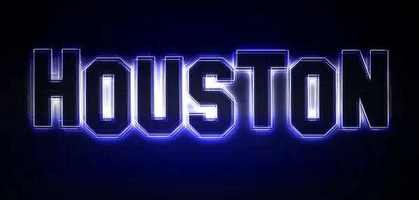 Luz de neón de Houston — Foto de Stock