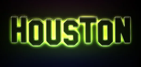 Luz de néon Houston — Fotografia de Stock