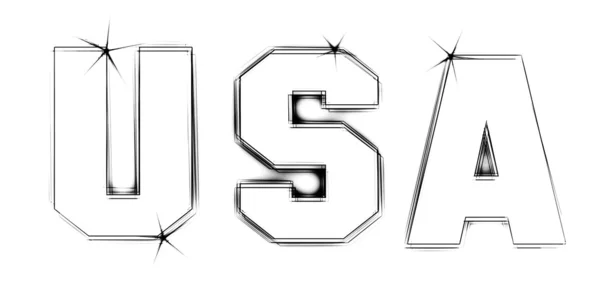 สหรัฐอเมริกา Sketched — ภาพถ่ายสต็อก