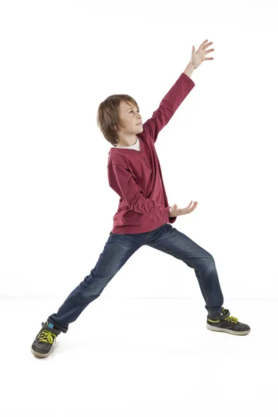 Jongen geven van een duim omhoog — Stockfoto