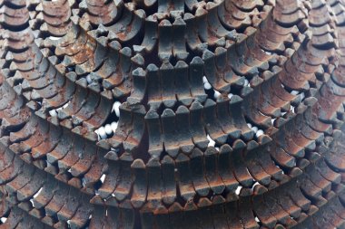 Paslı soyut metal yapısı, metal parçaları dokusu