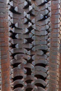 Paslı soyut metal yapısı, metal parçaları dokusu