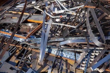 Paslı soyut metal yapısı, metal parçaları dokusu