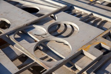 Paslı soyut metal yapısı, metal parçaları dokusu