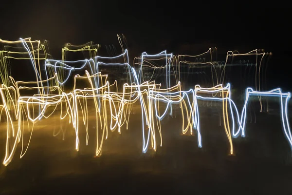 Abstract Light Background Long Exposure Shaking Lines — ストック写真