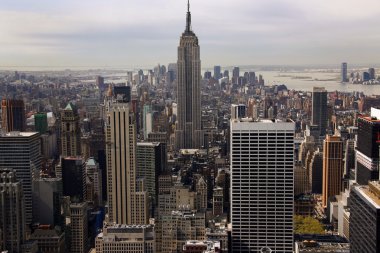 Aerial View Manhattan New York City clipart